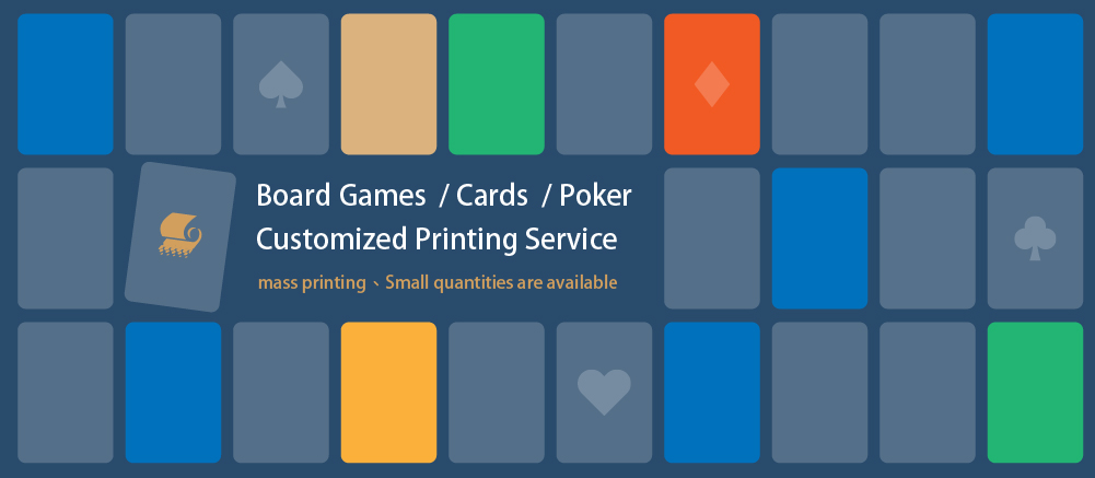 Custom board game printing, Business card printing, Custom playing card printing, Poker card printing
